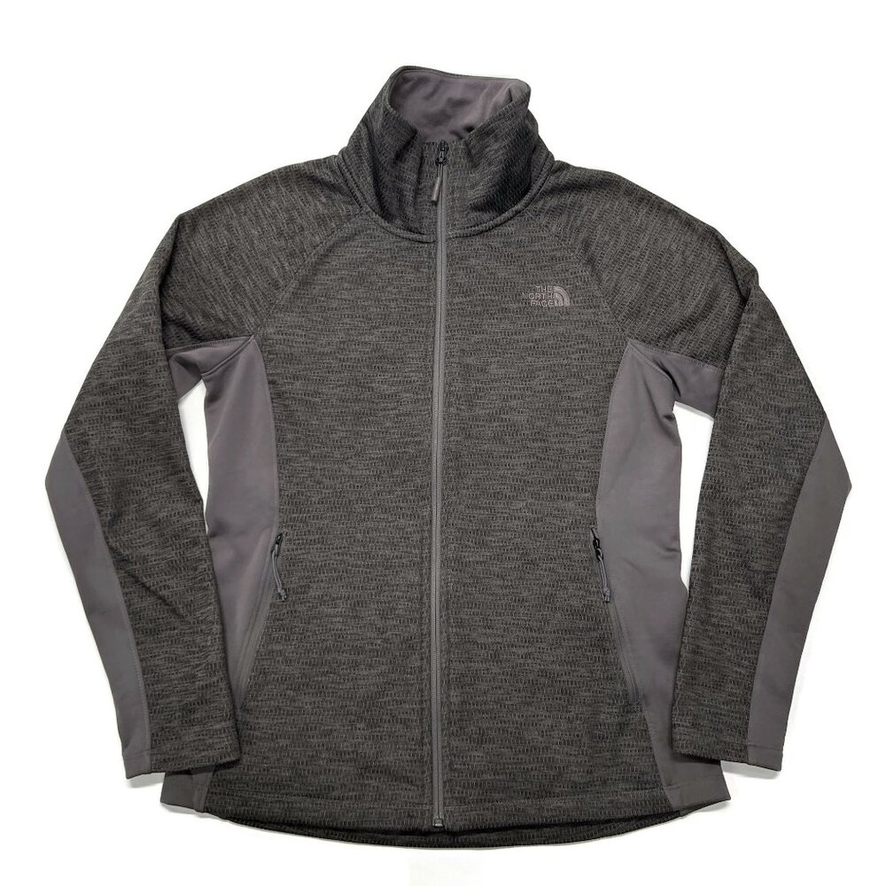 The North Face Arcata Athletic Jacket Womens Medium Full Zip Lightweight Gray